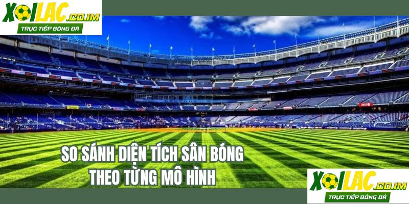 So sánh diện tích sân bóng theo từng mô hình